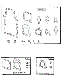Gasket / Breather Gasket Set And Valve Overhaul Kit parts for Craftsman Generator 580327072 from AppliancePartsPros.com