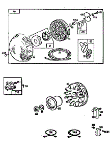 Rewind Starter And Magneto parts for Craftsman Generator 580327075 from AppliancePartsPros.com