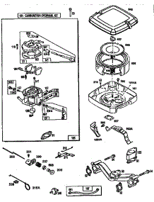 Carburetor Overhaul Kit parts for Craftsman Generator 580327075 from AppliancePartsPros.com
