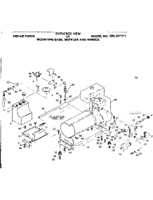 Mounting Base Muffler And Handle parts for Craftsman Farming 580327220 from AppliancePartsPros.com