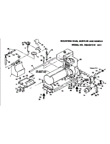 Mounting Base, Muffler And Handle 327212 parts for Craftsman Farming 580327221 from AppliancePartsPros.com
