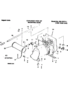 Mounting Base 327311 parts for Craftsman Farming 580327321 from AppliancePartsPros.com