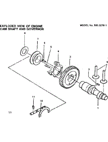 Cam Shaft And Governor Assembly parts for Craftsman Generator 580327811 from AppliancePartsPros.com