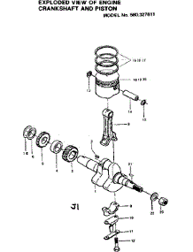Crankshaft And Piston Assembly parts for Craftsman Generator 580327811 from AppliancePartsPros.com