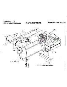Mounting Base And Handle parts for Craftsman Farming 580327910 from AppliancePartsPros.com