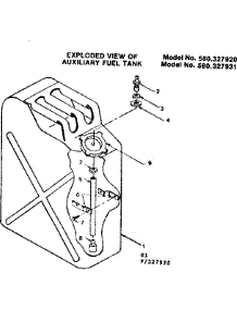 Auxiliary Fuel Tank parts for Craftsman Farming 580327931 from AppliancePartsPros.com