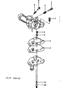 Carburetor parts for Craftsman Generator 580328181 from AppliancePartsPros.com