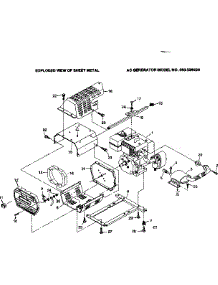 Exploded View Of Sheet Metal parts for Craftsman Generator 580328210 from AppliancePartsPros.com