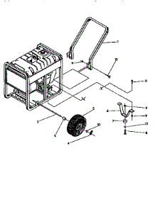 Handle And Wheel Assembly parts for Craftsman Generator 580328391 from AppliancePartsPros.com