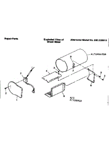 Sheet Metal parts for Craftsman Generator 580328910 from AppliancePartsPros.com
