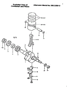 Crankshaft And Piston parts for Craftsman Generator 580328910 from AppliancePartsPros.com