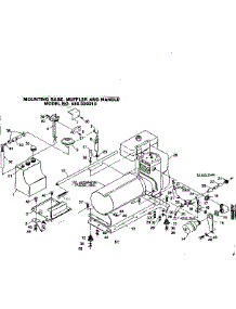 Exploded View Of Mounting Base, Muffler And Handle parts for Craftsman Generator 580329210 from AppliancePartsPros.com