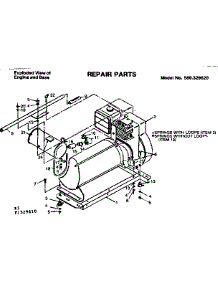 Commercial Portable Alternator / Engine Base parts for Craftsman Generator 580329620 from AppliancePartsPros.com