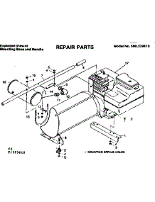 Commercial Portable Alternator / Mounting Base & Handle parts for Craftsman Generator 580329620 from AppliancePartsPros.com