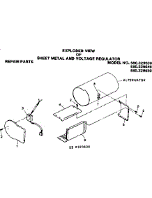 Sheet Metal And Voltage Regulator parts for Craftsman Generator 580329650 from AppliancePartsPros.com