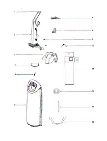 Handle / Bag Cover parts for Eureka Upright Vacuum 5810A-1 from AppliancePartsPros.com