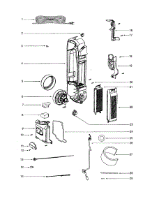 Filter And Motor Covers / Housing parts for Eureka Upright Vacuum 5811A from AppliancePartsPros.com