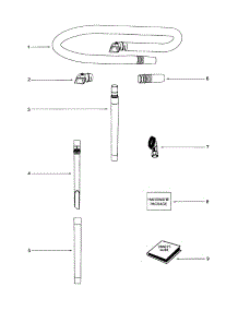 Hose And Attachments parts for Eureka Upright Vacuum 5811A from AppliancePartsPros.com