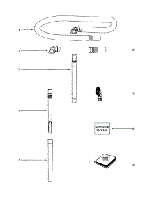 Hose parts for Eureka Upright Vacuum 5841A from AppliancePartsPros.com