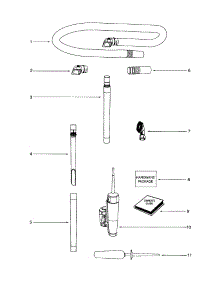 Hose parts for Eureka Upright Vacuum 5841AV from AppliancePartsPros.com