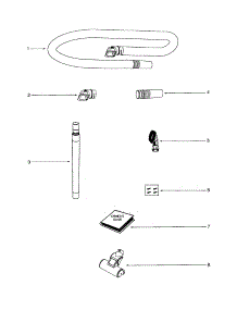 Hose / Attachments parts for Eureka Upright Vacuum 5843AV from AppliancePartsPros.com