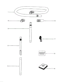 Hose parts for Eureka Upright Vacuum 5844AZ from AppliancePartsPros.com