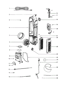 Rear Housing / Motor Cover parts for Eureka Upright Vacuum 5845A from AppliancePartsPros.com