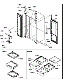 Refrigerator / Freezer Lights, Hinges, And Shelving Assy parts for Amana Side-By-Side Refrigerator 58635-P1317501WE from AppliancePartsPros.com