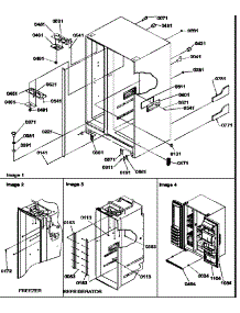 Cabinet Parts & Toe Grille parts for Amana Side-By-Side Refrigerator 58635-P1317501WE from AppliancePartsPros.com