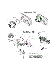 Inducer And Gas Control parts for Carrier Furnace 58CTA04510012 from AppliancePartsPros.com