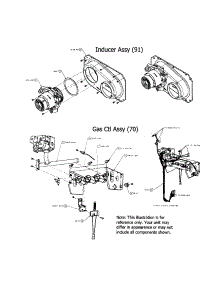 Inducer And Gas Control parts for Carrier Furnace 58CTA09010016 from AppliancePartsPros.com