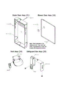 Outer Door / Blower Door / Vent parts for Carrier Furnace 58CVA15510022 from AppliancePartsPros.com