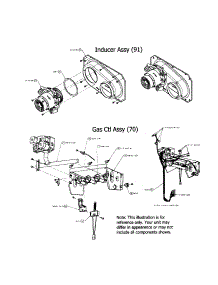 Inducer And Gas Control parts for Carrier Furnace 58DLA09010016 from AppliancePartsPros.com
