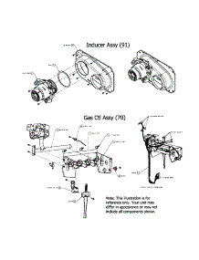 Inducer And Gas Control parts for Carrier Furnace 58DLA15510020 from AppliancePartsPros.com