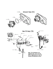 Inducer And Gas Control parts for Carrier Furnace 58DLX04510012 from AppliancePartsPros.com