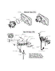Inducer And Gas Control parts for Carrier Furnace 58DLX07010008 from AppliancePartsPros.com