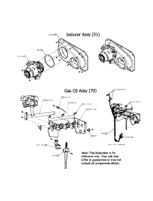 Inducer And Gas Control parts for Carrier Furnace 58DLX07010012 from AppliancePartsPros.com