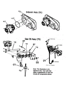 Inducer Assy / Gas Ctl Assy parts for Carrier Furnace 58STA07010016 from AppliancePartsPros.com