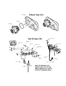 Inducer And Gas Control parts for Carrier Furnace 58STX11010022 from AppliancePartsPros.com