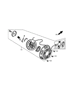Starter Recoil parts for Generac Generator 5943-2 from AppliancePartsPros.com