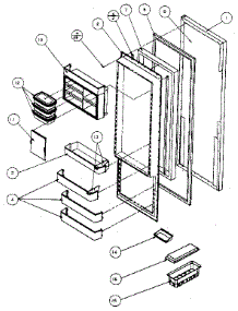 Refrigerator Door parts for Kenmore Refrigerator 596SCTI20H/P7836030W from AppliancePartsPros.com