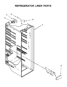 Refrigerator Liner Parts parts for Maytag Side-By-Side Refrigerator 5GRS315NHM00 from AppliancePartsPros.com