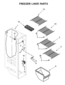 Freezer Liner Parts parts for Maytag Side-By-Side Refrigerator 5GRS315NHM00 from AppliancePartsPros.com