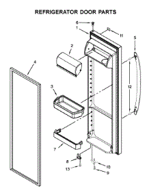 Refrigerator Door Parts parts for Maytag Side-By-Side Refrigerator 5GRS315NHM00 from AppliancePartsPros.com