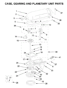 Case, Gearing And Planetary Unit Parts parts for Kitchenaid Stand Mixer 5K45SSBBM4 from AppliancePartsPros.com