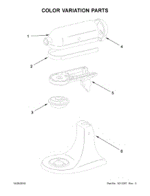 Color Variation Parts parts for Kitchenaid Stand Mixer 5K45SSBSL4 from AppliancePartsPros.com