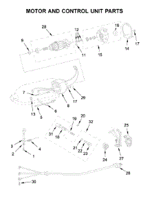 Motor And Control Unit Parts parts for Kitchenaid Stand Mixer 5K45SSBSL4 from AppliancePartsPros.com