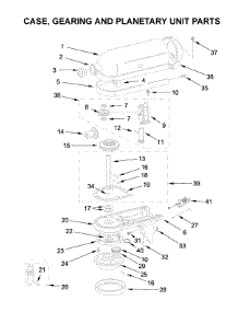 Case, Gearing And Planetary Unit Parts parts for Kitchenaid Stand Mixer 5K45SSESL4 from AppliancePartsPros.com