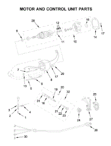 Motor And Control Unit Parts parts for Kitchenaid Stand Mixer 5K45SSESL4 from AppliancePartsPros.com