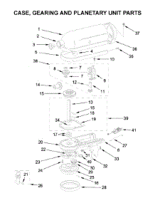 Case, Gearing And Planetary Unit Parts parts for Kitchenaid Stand Mixer 5K45SSPWH0 from AppliancePartsPros.com